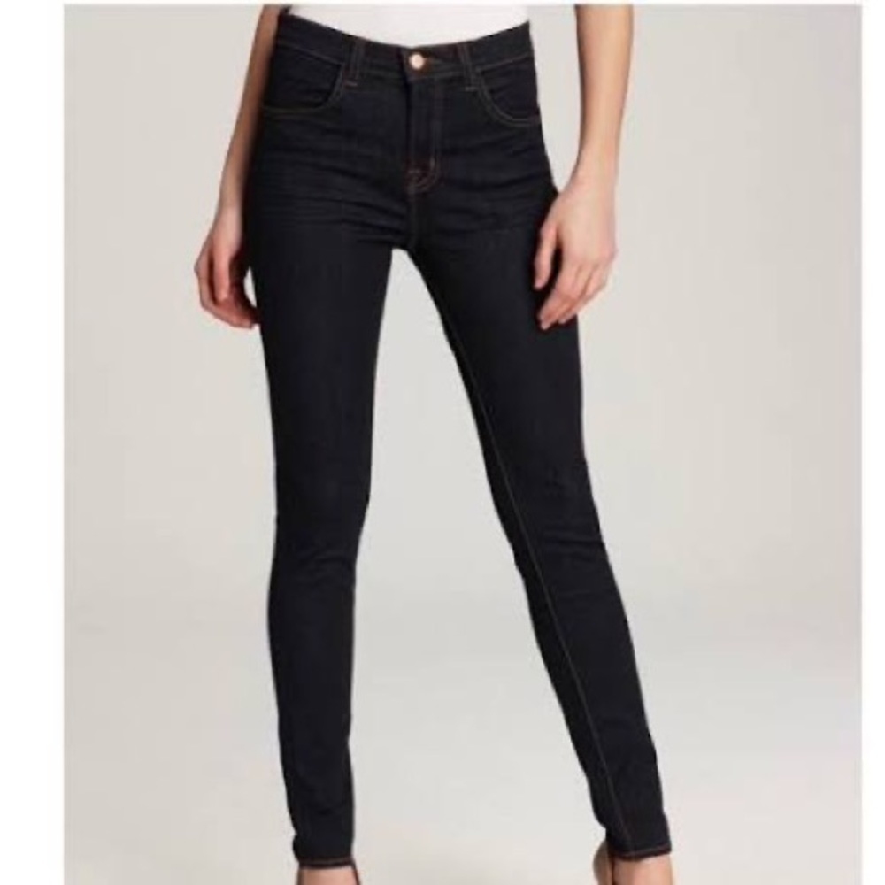 J Brand Black‎ Coated Maria High-rise Skinny Jeans in Hewson